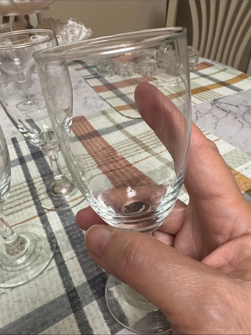 Clear Glass Stemware Wine Glasses - Set of 3
